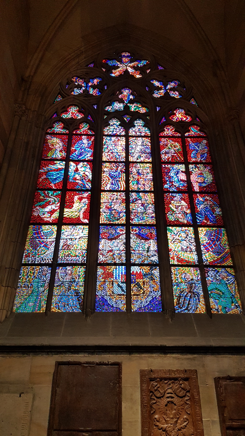 Prague Castle St Vitus One Of Many Magnificent Stained Glass Windows