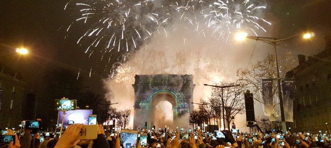 New Years Eve at Arc de Triomphe Paris video