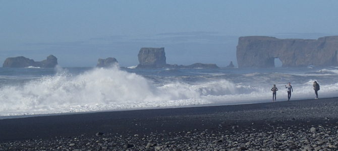 Pounding surf at Icelands Black Beach video