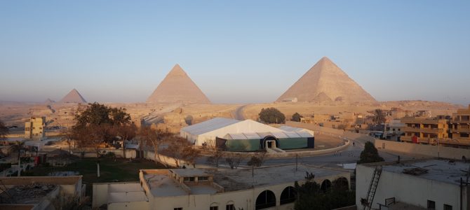The Great Pyramids at Sunrise video